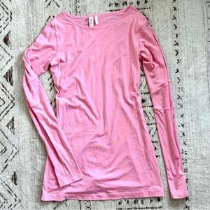 Lululemon Athletica Pink Fitted Long Sleeve Tee